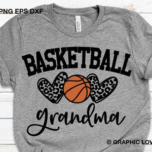 Basketball Oma svg, Leopard Herz svg, Leopardenmuster svg, Sport svg, Basketball Oma Shirt svg, Liebe Basketball Eisen auf Png, Cricut