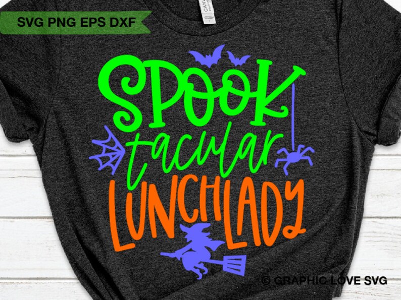 Halloween Lunch Lady Shirts Svg Spooktacular Lunch Lady Svg Etsy