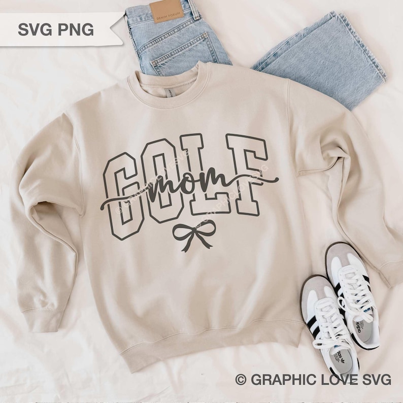 Golf Mom Svg Png Dtf file, Cute Bow Golf Mom Shirt Iron On Png, Golf Mom Sublimation, Black, White, Brown