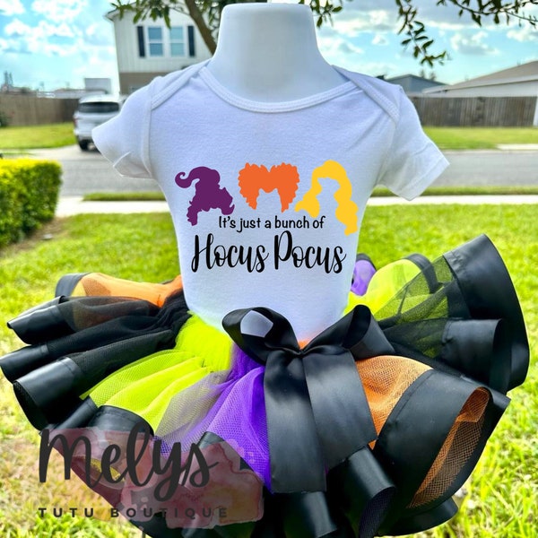 Halloween Girl Outfit It's Bunch of Hocus Pocus Baby Girl Tutu Set Hocus Pocus Girl Outfit Halloween Girl Costume Witch Costume