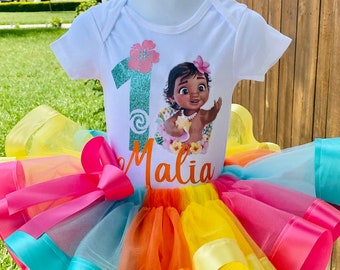 Baby Moana Princess Moana Birthday outfit 1st Birthday Girl Outfit Moana Smash Cake outfit