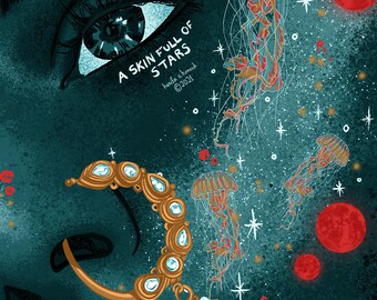 Digital Illustration of Skin Full of Stars