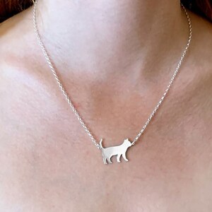 Cat Necklace - Silver 14K Gold Plated Pendant, Kitten Lover Jewelry Gift |LINE