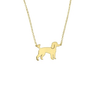 Poodle Necklace - 14K Gold Plated Silver Poodle Pendant, Poodle Dog Charm, Dog Jewelry, Poodle Gift for Poodle Lovers |LINE