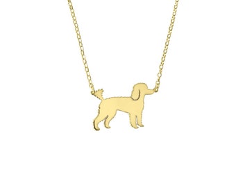 Poodle Necklace - 14K Gold Plated Silver Poodle Pendant, Poodle Dog Charm, Dog Jewelry, Poodle Gift for Poodle Lovers |LINE