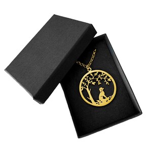 Poodle Pendant Necklace 14K Gold Plated Tree Of Life