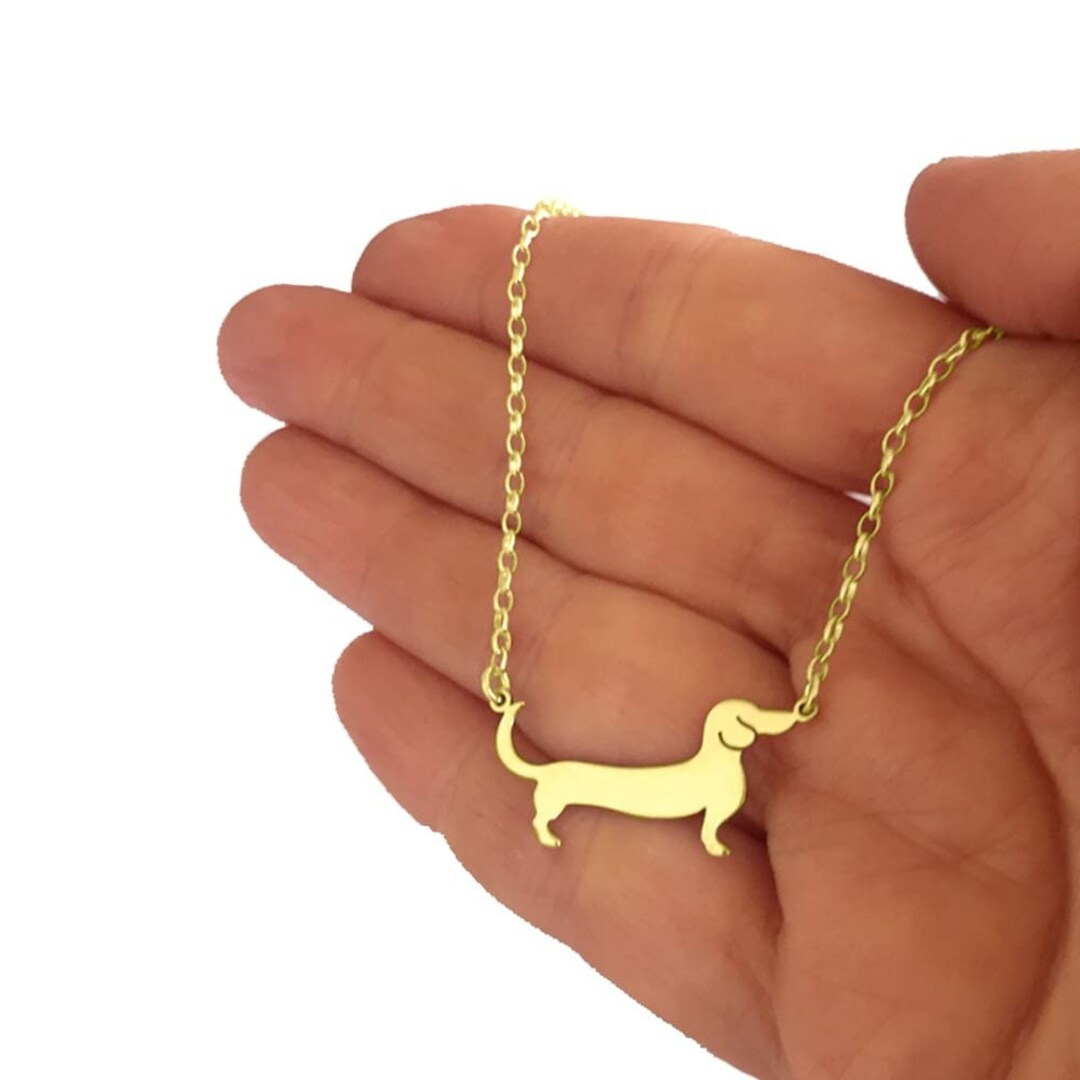 Pendentif Chien Teckel (Dachshund) En Argent Sterling 925 - Sculpture 3D - Neuf Avec Étiquettes