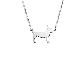 Chihuahua Necklace - Silver / 14K Gold Plated Chihuahua Pendant, Dog Charm, Dog Jewelry, Chihuahua Gift for Chihuahua Lovers |LINE