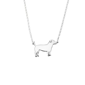 Jack Russell Necklace - Silver / 14K Gold Plated Jack Russell Pendant, Dog Jewelry, Jack Russell Gift for Jack Russell Lover |LINE