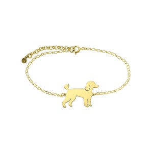 Poodle Bracelet - 14K Gold Plated Silver Poodle Jewelry, Poodle Charm, Dog Jewelry, Poodle Gift for Poodle Lovers |LINE