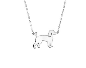 Poodle Necklace - Silver / 14K Gold Plated Poodle Pendant, Poodle Dog Charm, Dog Jewelry, Poodle Gift for Poodle Lovers |LINE