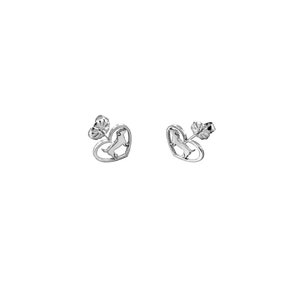 Jack Russell Earrings - Silver / 14K Gold Plated Jack Russell Stud Earrings, Dog Jewelry, Jack Russell Gift for Jack Russell Lover |HEART