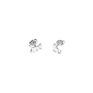 Cat Earrings - Silver 14K Gold Plated Stud Earrings, Kitten Lover Jewelry Gift |MIX