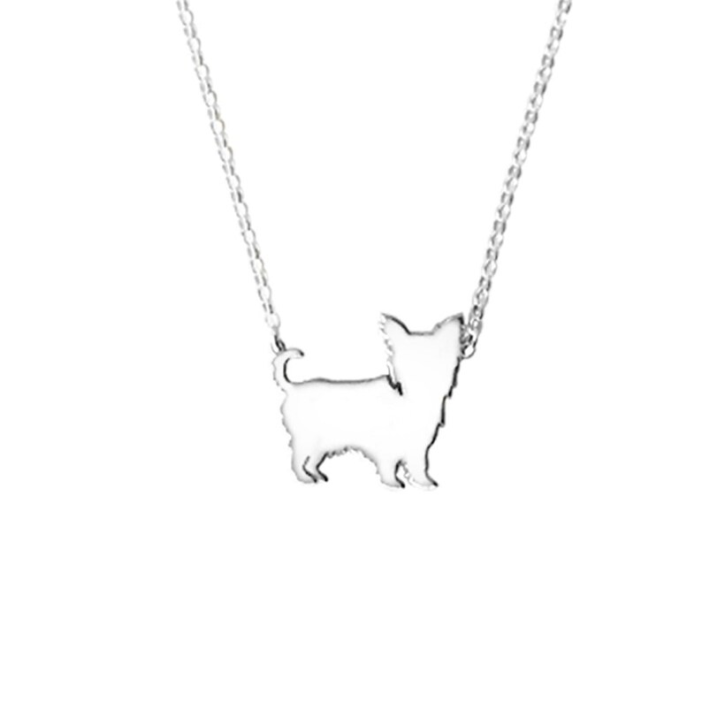 Yorkie Necklace Silver / 14K Gold Plated Yorkshire Terrier Etsy
