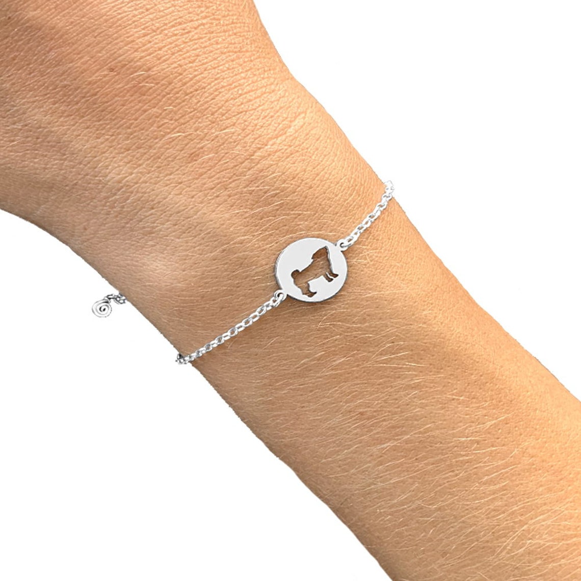 Pug Charm Bracelet Silver / 14K Gold Plated Pug Jewelry Pug Etsy