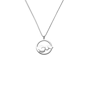 Dackel Halskette - Silber 14K Vergoldet Doxie Anhänger, Dackel Liebhaber Schmuck Geschenk |KREIS