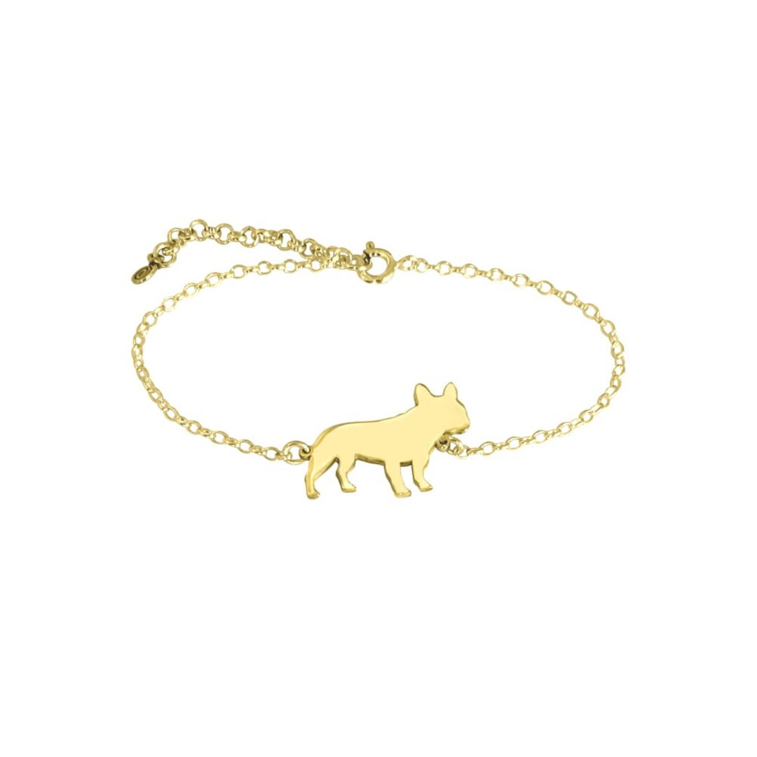 Collana Bulldog Inglese In Argento 925 | Ciondolo Con Cuore | Gioiello Per Amanti Dei Cani