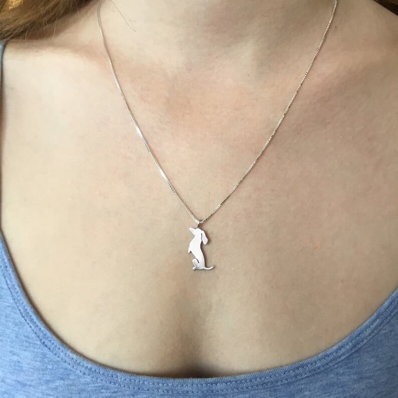 Doxie Charm Silver Dachshund Jewelry Set Dachshund Gift for Dachshund Lovers |SIT-UP Dachshund Earrings /& Pendant Necklace Set