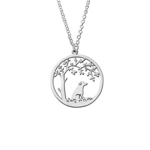 Jack Russell Necklace - Silver /14K Gold Plated Tree of Life Pendant, Dog Jewelry, Jack Russell Gift for Jack Russell Lover |Lt TREE OF LIFE