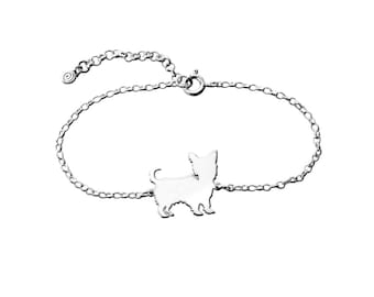 Yorkie Bracelet - Silver / 14K Gold Plated Yorkshire Terrier Jewelry, Yorkie Charm, Yorkie Jewelry, Yorkie Gift for Yorkie Lovers |LINE