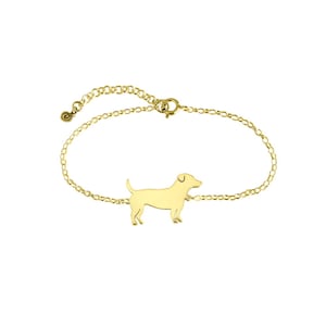 Jack Russell Bracelet - 14K Gold Plated Silver Bracelet, Dog Lover Jewelry Gift |LINE