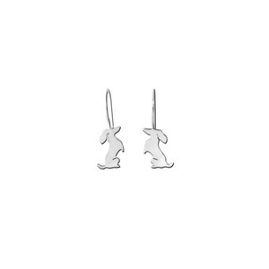 Dachshund Earrings - Silver Sausage Dog Ear Wire Drop Earrings, Doxie Lover Gift |SIT-UP