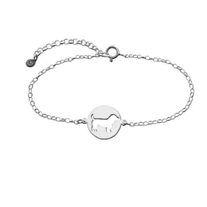Jack Russell Charm Bracelet - Silver 14K Gold Plated Bracelet, Dog Lover Jewelry Gift |CIRCLE