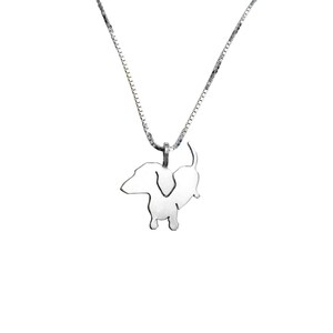 Dackel Halskette - Silber 14K Vergoldet Dackel Anhänger, Dackel Schmuck Geschenk |UP