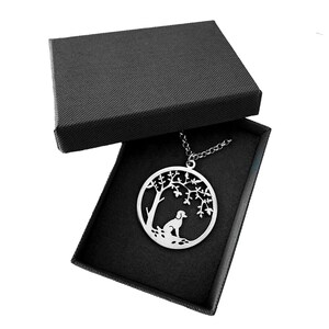 Poodle Necklace Silver Tree Of Life Pendant