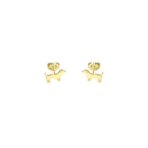 Jack Russell Earrings - 14K Gold Plated Silver Jack Russell Stud Earrings, Dog Jewelry, Jack Russell Gift for Jack Russell Lover |LINE