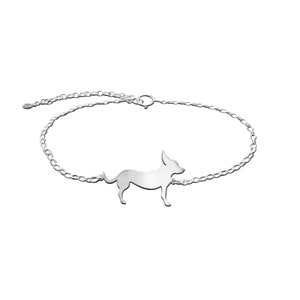 Chihuahua Bracelet - Silver 14K Gold Plated Bracelet, Dog Lover Jewelry Gift |LINE