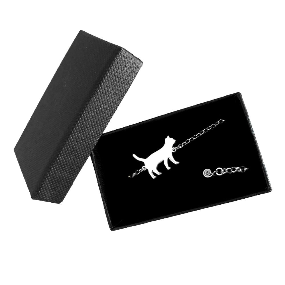 NEWEI Braccialetto Gatto In Acciaio Inox Oro 18k | Ipoallergenico Per Donne E Ragazze, Regalo Per Amanti Dei Gatti - 4