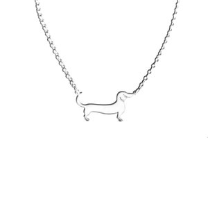 Dackel Halskette - Silber 14K Vergoldet Dackel Anhänger, Doxie Liebhaber Schmuck Geschenk |LINE
