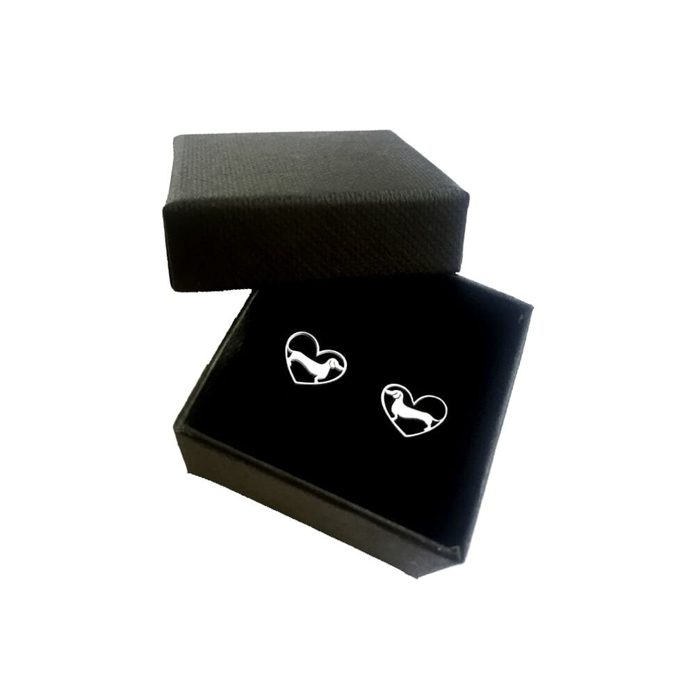 DAYLINLOVE Orecchini Bassotto In Argento 925 E Placcato Oro Rosato – Gioiello A Forma Di Cane Per Amanti Dei Bassotti – Regalo Per Donne
