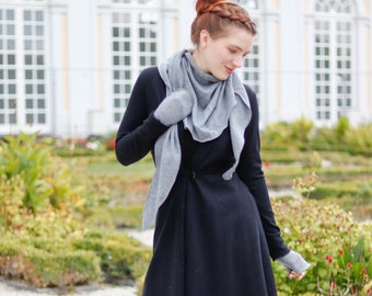 Cardigan Merinowolle schwarz