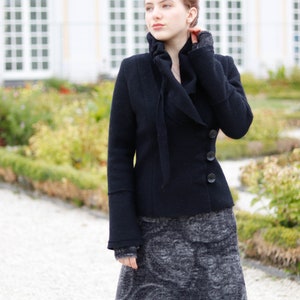 Jacke aus Wolle Walkjacke schwarz image 5