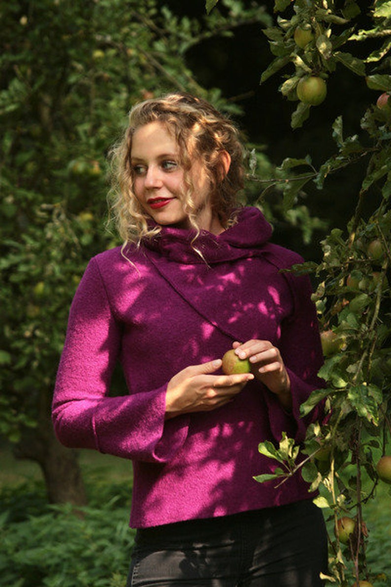 Wolljacke Walkjacke fuchsia image 3