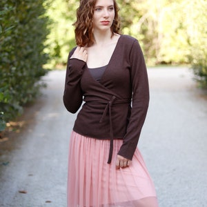 Wickeljacke Merinowolle braun immagine 3