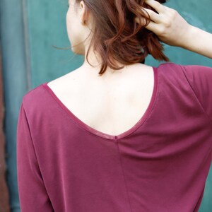 lockere Bluse bordeaux Größe M image 6