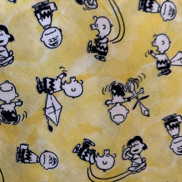 Peanuts Charlie Brown Characters, by the 1/2 yard, Charlie Brown, Snoopy, Lucy, Peanuts characters