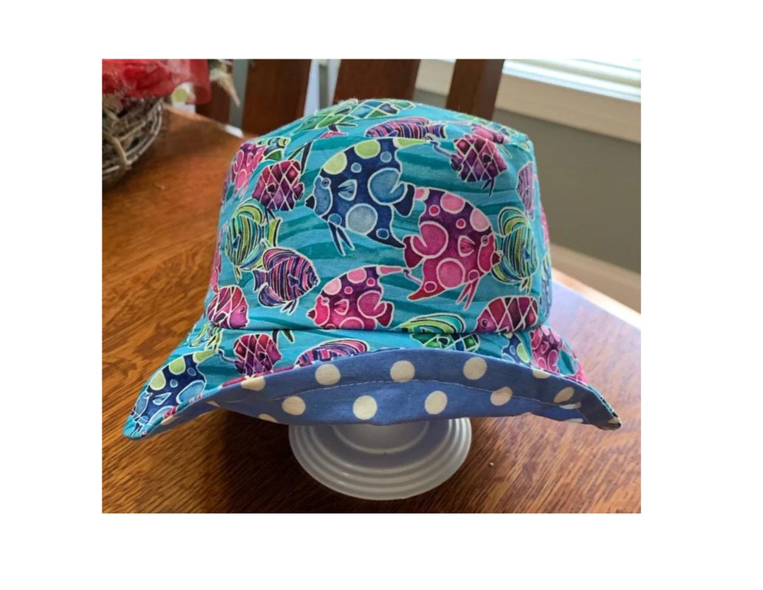 Bucket Hat, Fish Bucket Hat, Child Size, Summer Hat, Sun Hat, Kids ...