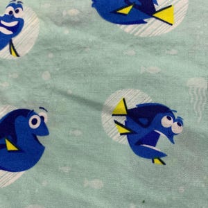 Dory Cotton Fabric: Licensed 'Finding Nemo' Print (35x42")
