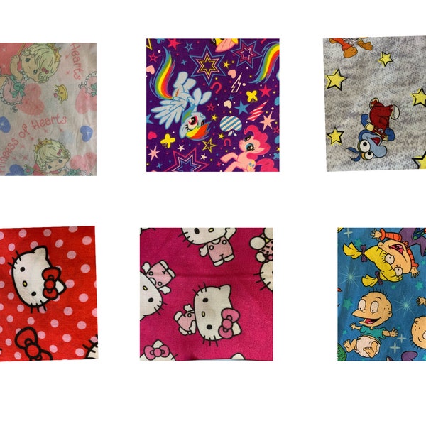 My Little Pony, Muppets, Hello Kitty, Precious Moments, Rugrats, fabric by the yard