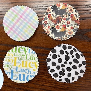 Personalized Pattern Weights, Faux Leather Fabric Holder, Sewing Notions