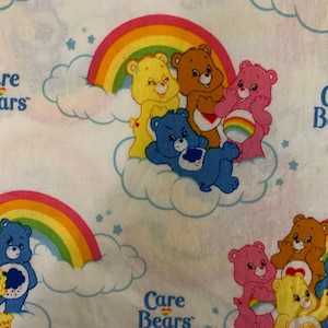 Care Bear Cotton fabric, bear fabric, care bears, cute bears, cotton fabric by the yard, kids cotton fabric, cartoon