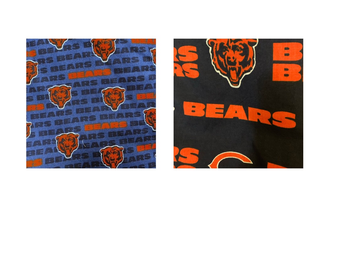 Chicago Bears, Sports Team Fabric by the YARD, Masks, Licensed Fabric