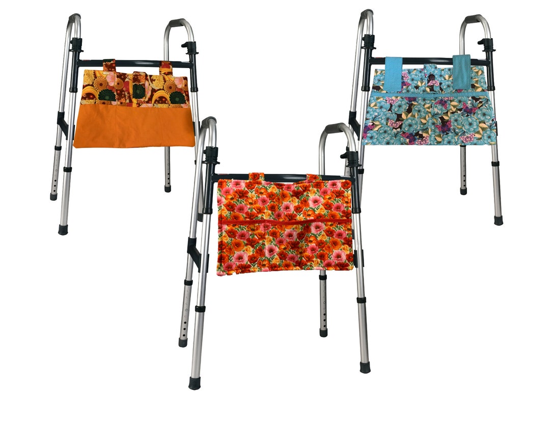 Walker Caddy, Tote Bag With Pockets, Mobility Aide Accessory, Bag for