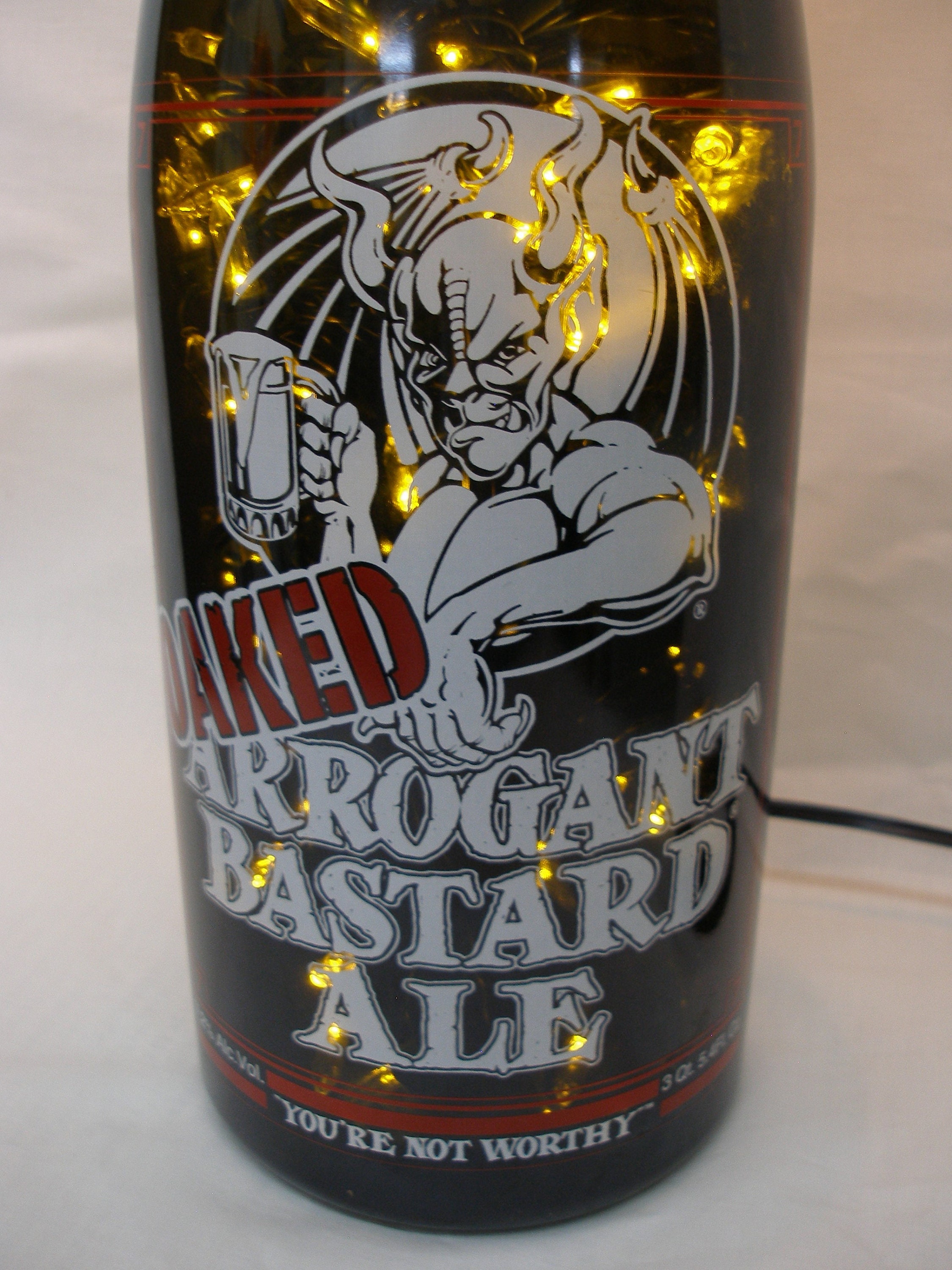 GRAVITY グラビティ 限定モデル Arrogant Bastard 33 Giant Arrogant Bastard 54 Ounce Beer Bottle Table Lamp W Black