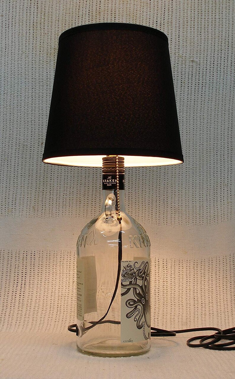 1.7L Kraken Spiced Rum Magnum Bottle Table Lamp / Shade is NOT Included
