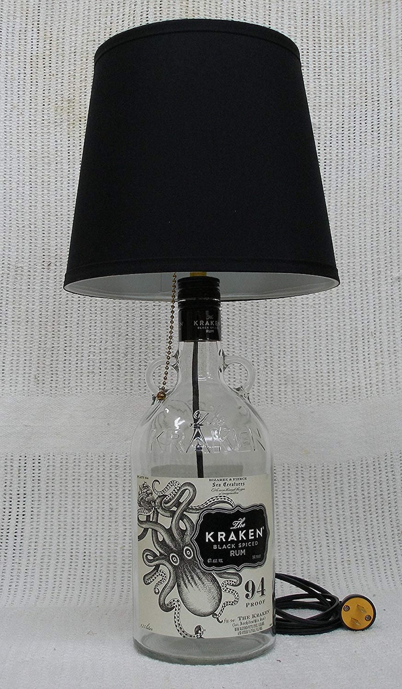 1.7L Kraken Spiced Rum Magnum Bottle Table Lamp / Shade is NOT Included